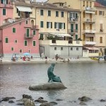 Der einsame Fischer in der 'Baia del Silenzio' bei Sestri Levante