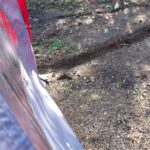 Wassergräben auf dem Camping